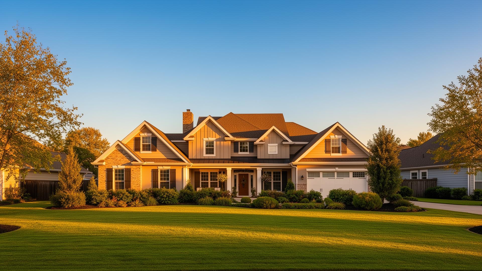 Modern investment property at golden hour